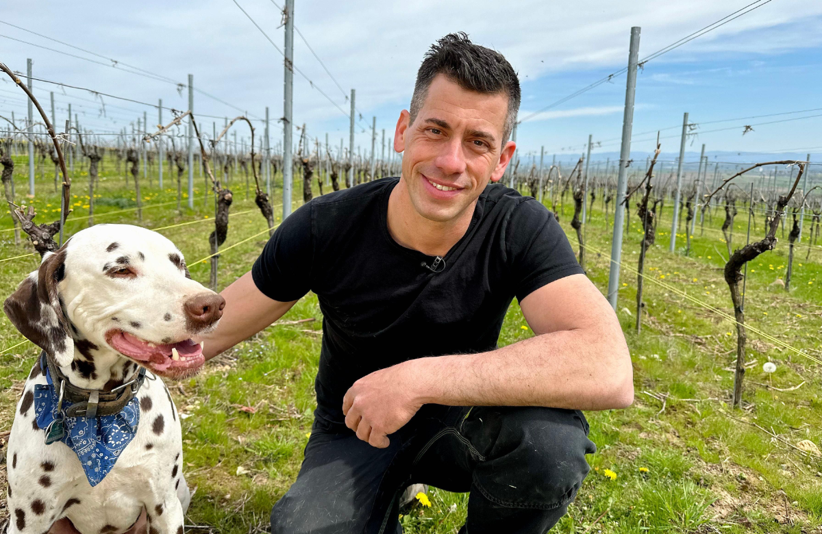 Ackerbauer Martin und sein Hund Mika