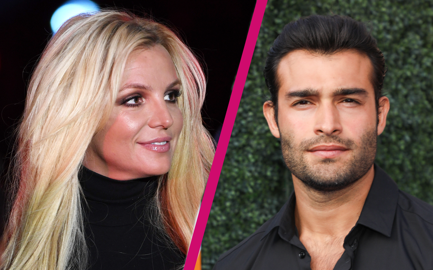 Britney Spears und Sam Ashgari mit linkem Riss