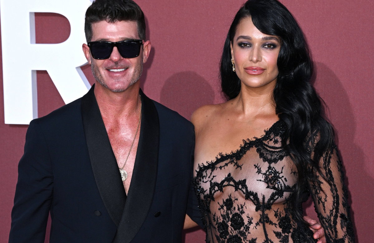 Robin Thicke und April Love Geary bei der amfAR-Gala in Cannes 2024