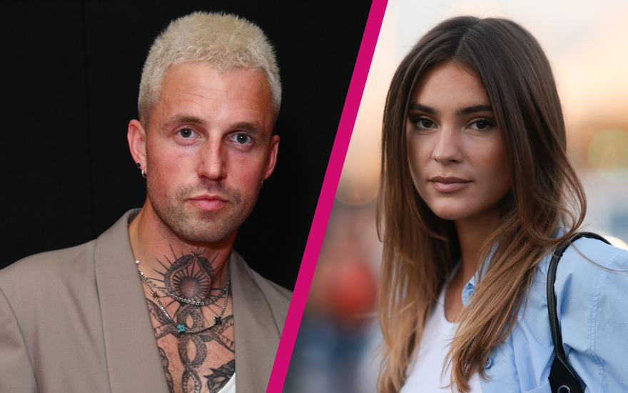 Stefanie Giesinger und Marcus Butler mit pinken Riss
