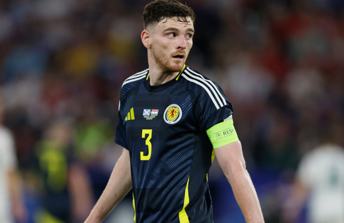 Andy Robertson beim Fußball-EM-Spiel für Schottland 2024