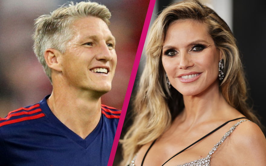 Collage Bastian Schweinsteiger und Heidi Klum