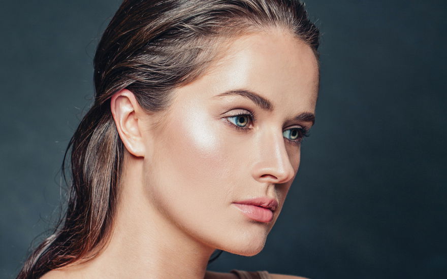 Frau mit Glow