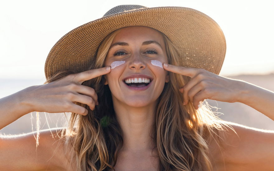 Frau Sonnenschutz für Glow
