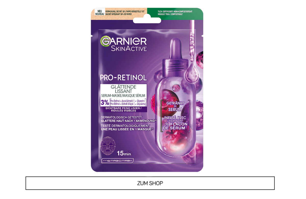 Tuchmaske mit Retinol von Garnier
