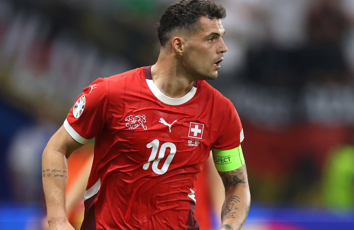 Granit Xhaka beim Fußball-EM-Spiel für die Schweiz