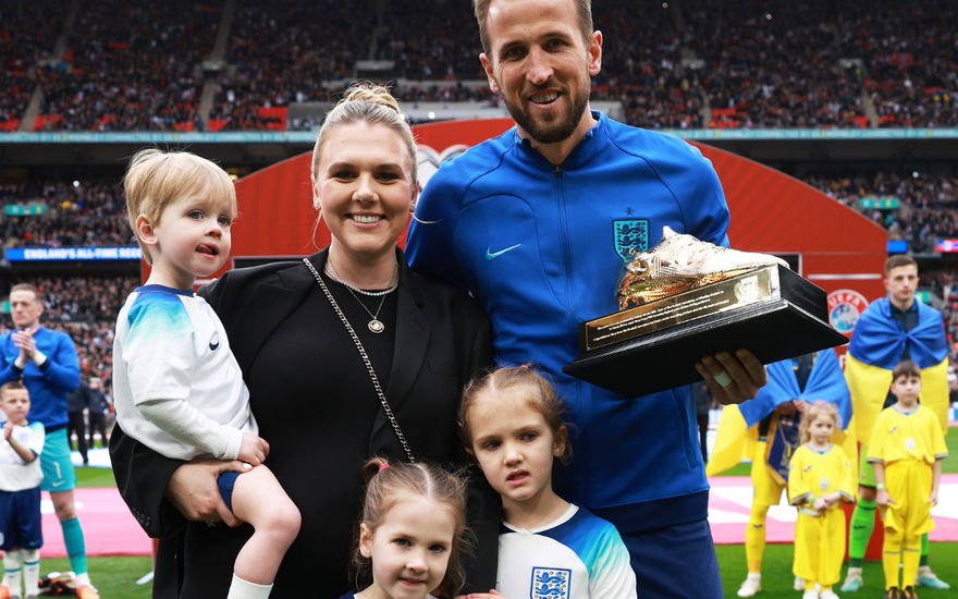 Harry Kane mit seiner Familie nach einem Spiel