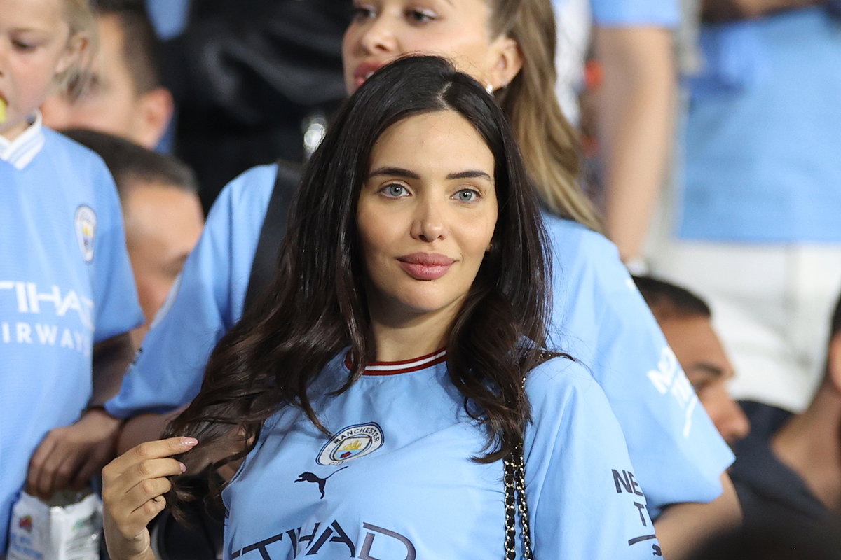 Ilkay Gündogans Ehefrau Sara Arfaoui beim Champions-League-Finale 2023 von Manchester City