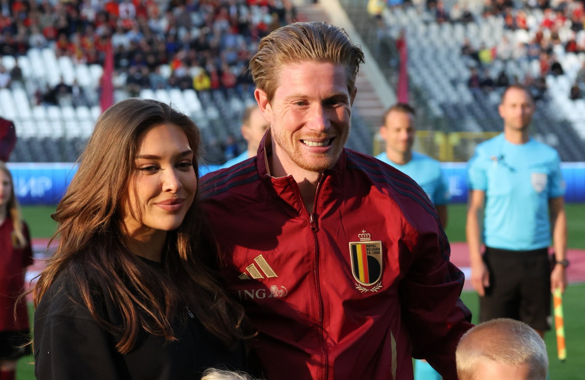 Kevin de Bruyne nach Spiel mit seiner Frau