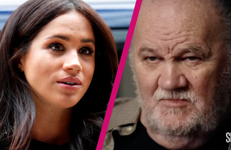 Herzogin Meghan und Thomas Markle mit Riss in der Mitte
