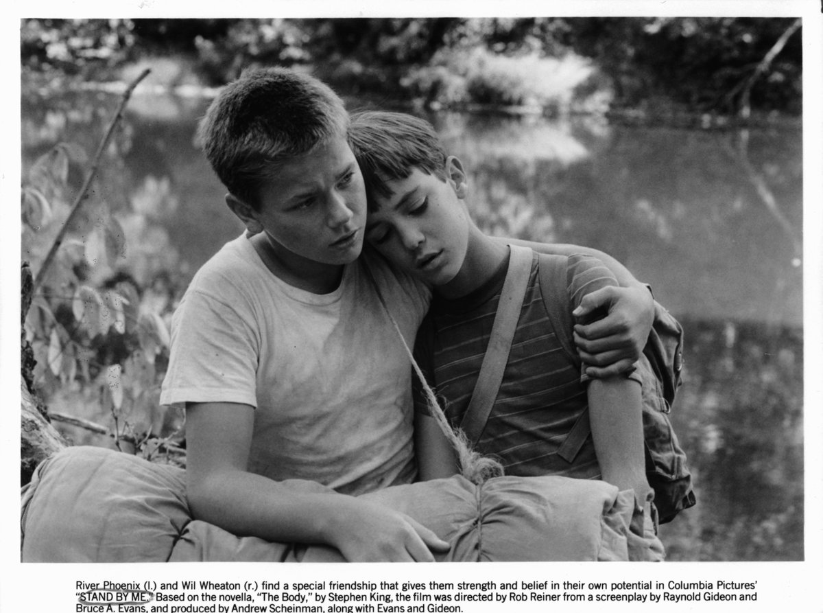 River Phoenix (†23) in "Stand By Me"
