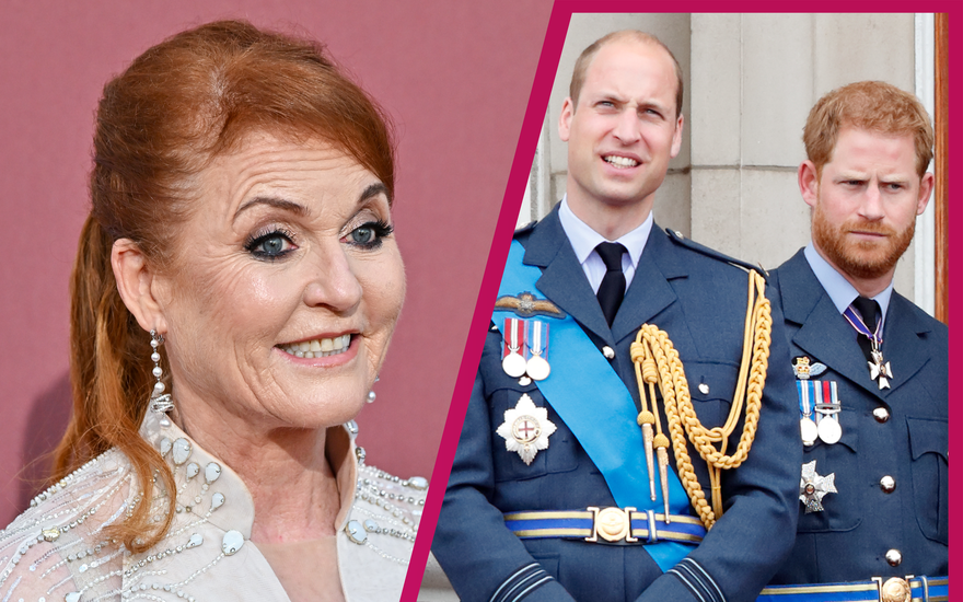 Sarah Ferguson, Prinz William & Prinz Harry
