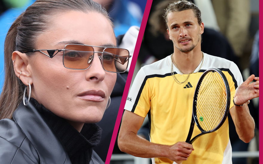 Sophia Thomalle ernst, Alex Zverev mit Tennisschläger