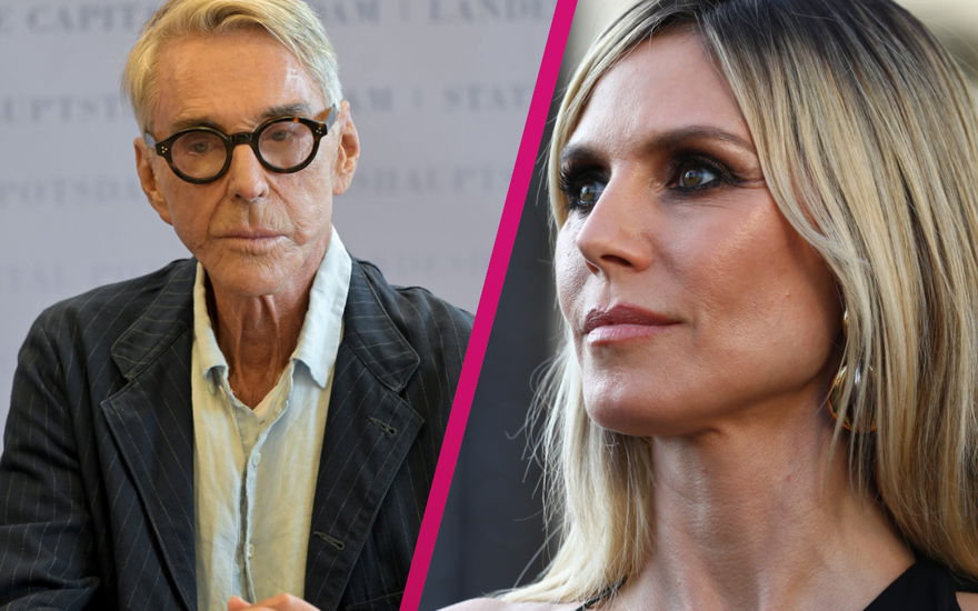 Wolfang Joop und Heidi Klum schauen ernst