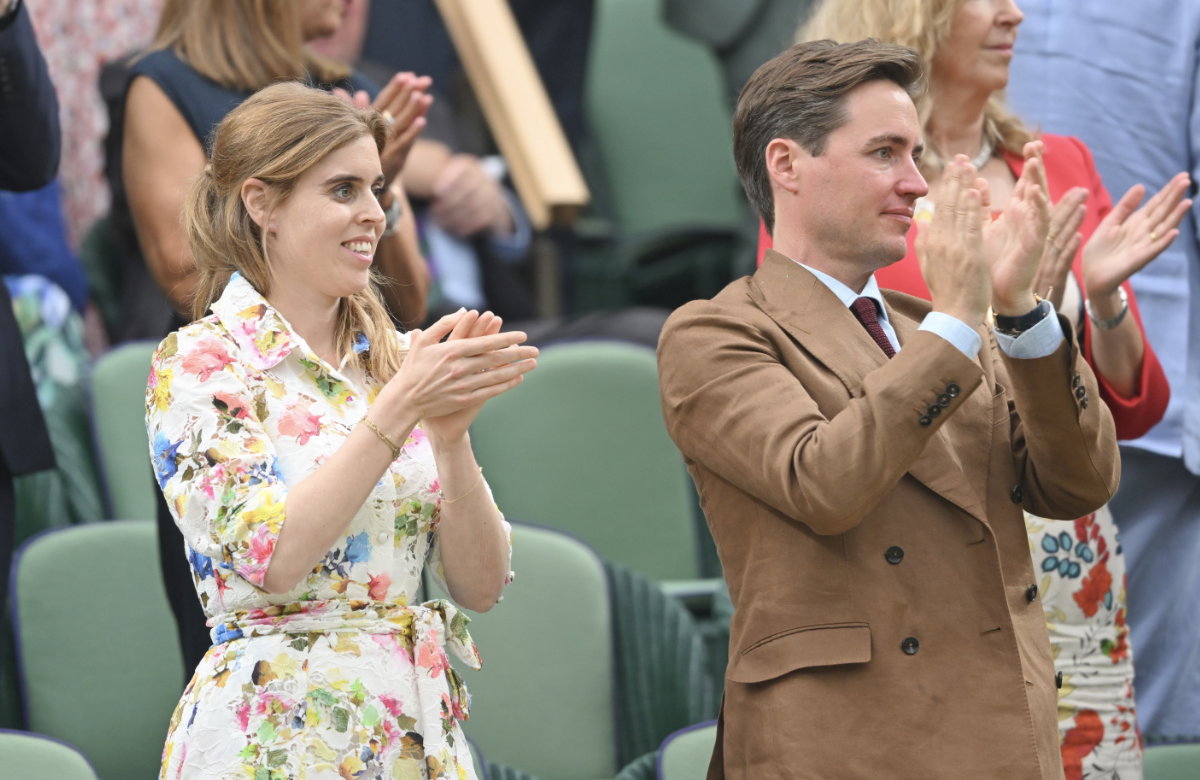 Beatrice und Edoardo klatschen, Wimbledon 2024