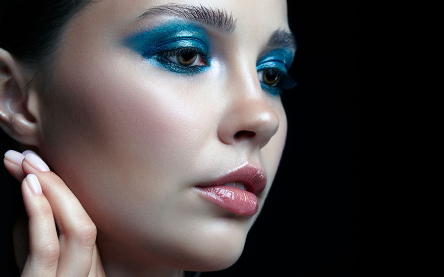 Blaues Make-up