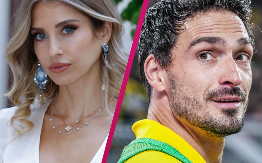 Mats Hummels guckt Cathy an, Collage