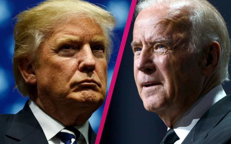 Collage Donald Trump und Joe Biden