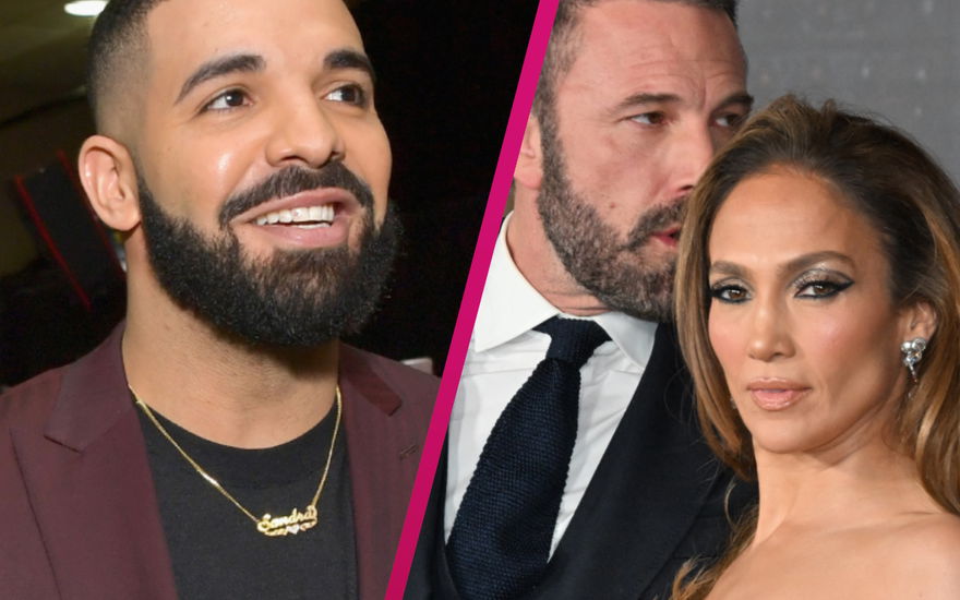 Drake lacht, Ben Affleck und JLo ernst