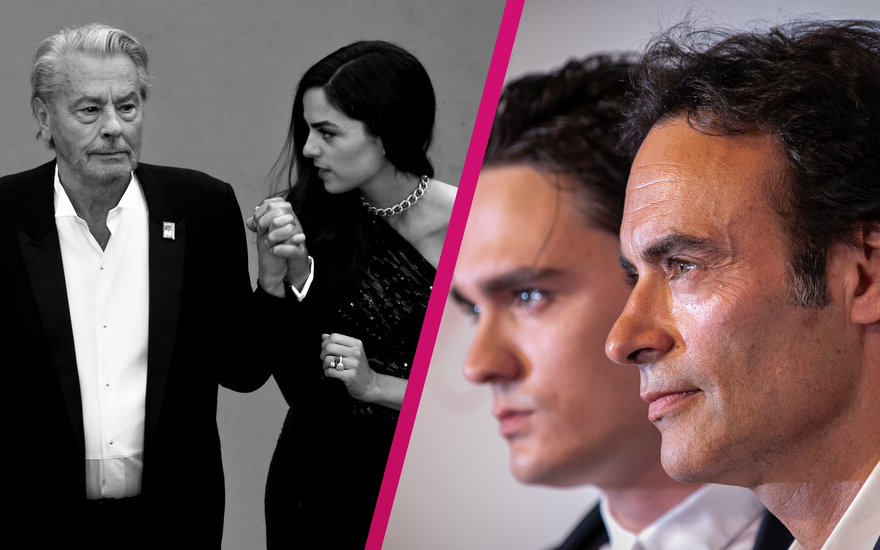 Alain Delon mit Tochter Anouchka in Cannes - die beiden Söhne Alain-Fabien und Anthony