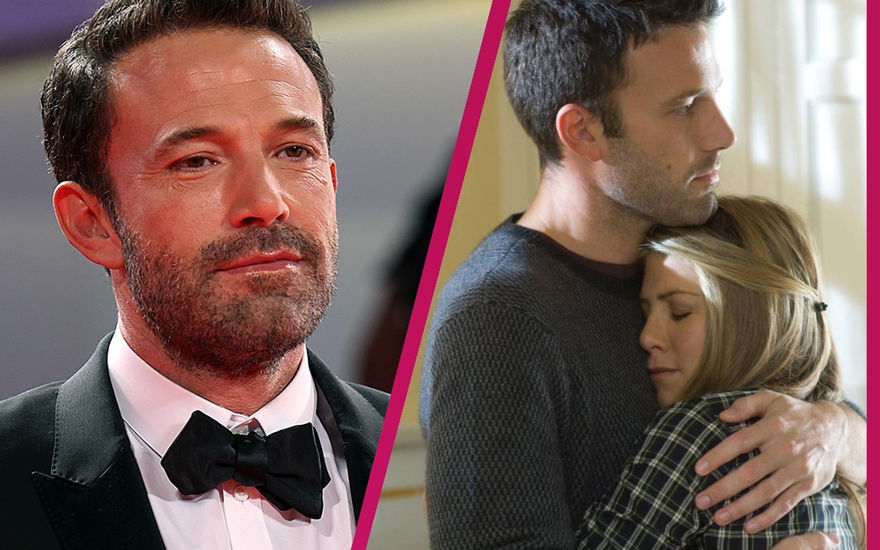 Ben Affleck lächelt (links) und umarmt Jennifer Aniston (rechts)