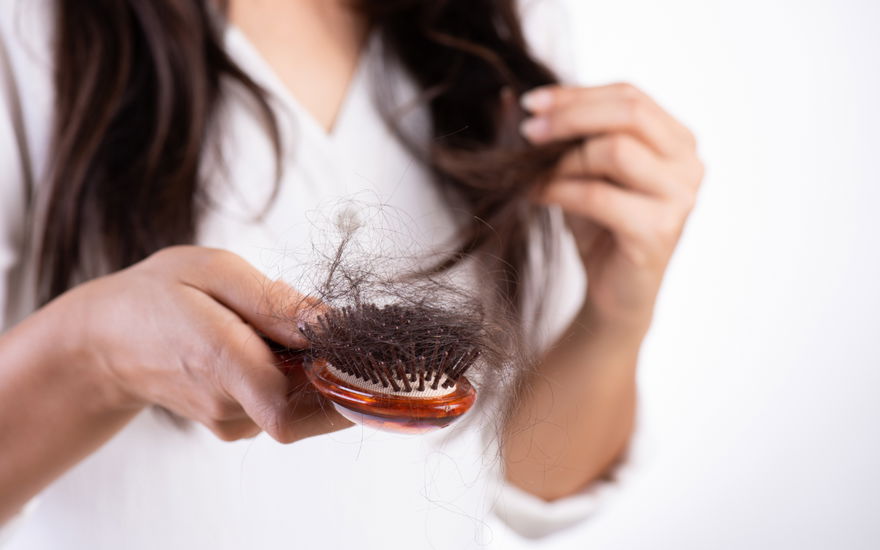 Haare auf Bürste