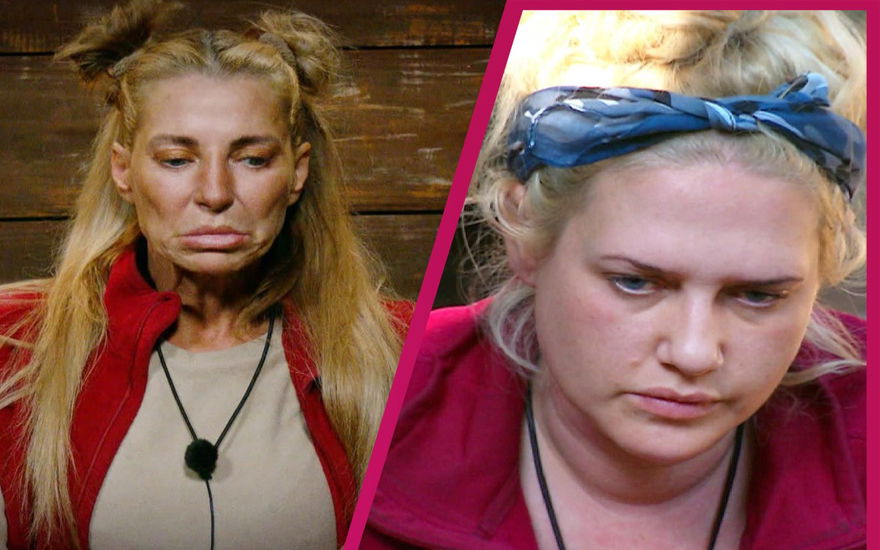 Giulia Siegel und Sarah Knappik traurig im Dschungelcamp