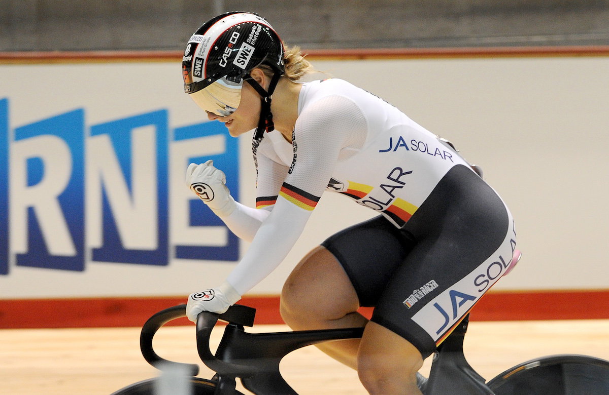 Kristina Vogel auf dem Bahnrad