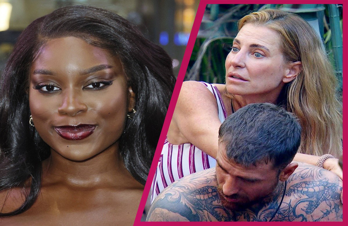 Linda Nobat neben Giulia Siegel und Gigi Birofio im Dschungelcamp