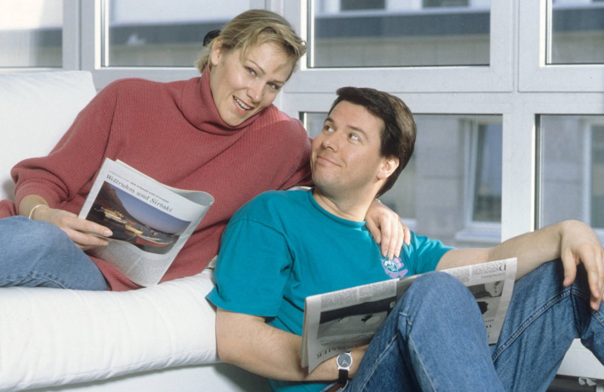 Peter Kloeppel und seine Ehefrau Carol im Jahr 1993