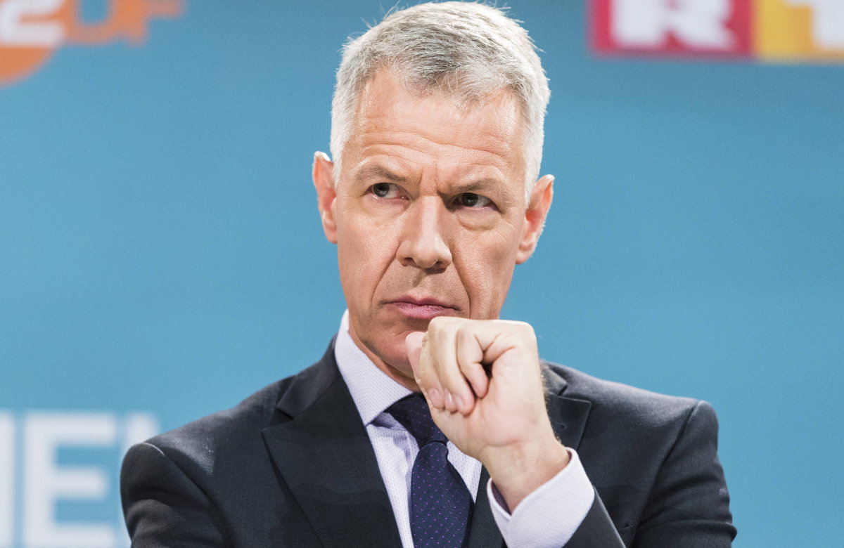 Peter Kloeppel beim TV-Duell im Jahr 2017