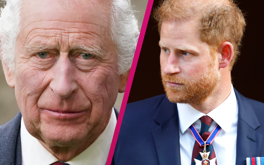 Montage: König Charles und Prinz Harry