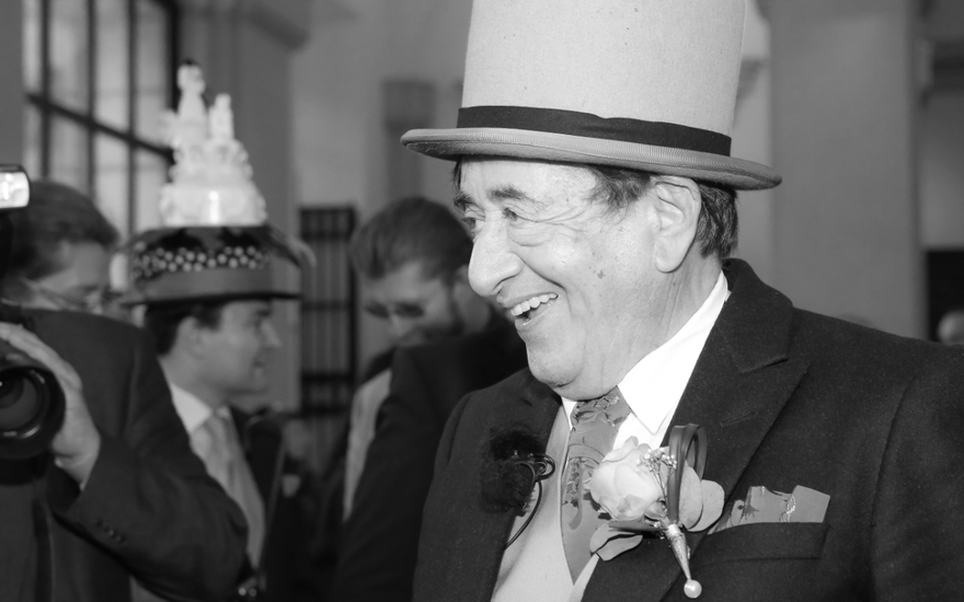 Richard Lugner mit Zylinder