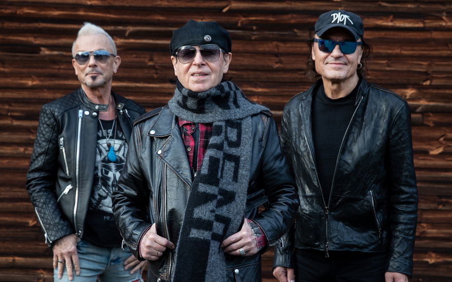 Scorpions Bandfoto Rudolf Schenker, Klaus Meine, Matthias Jabs