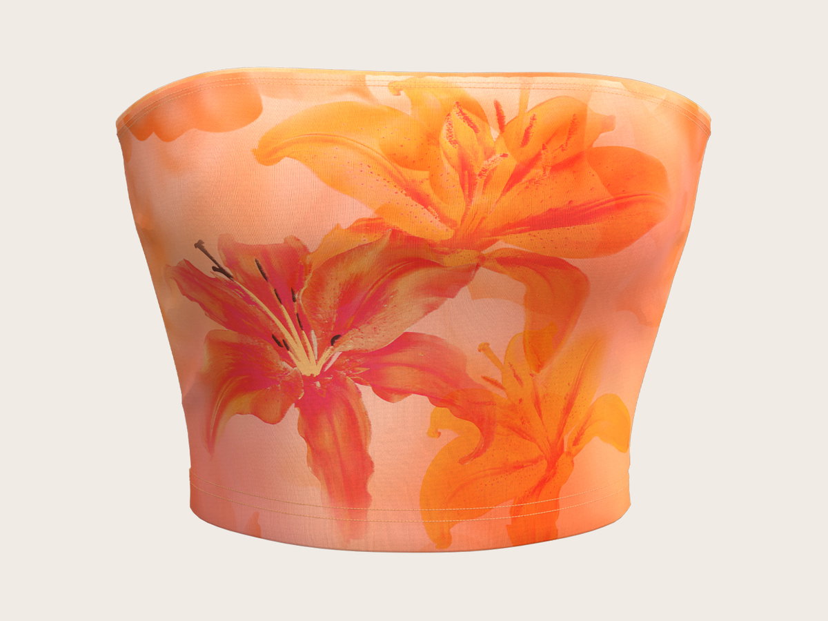 Flowerpower! Mit diesem Bandeau-Top blühen wir richtig auf.