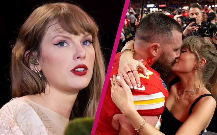 Taylor Swift ernst & knutschend mit Travis Kelce