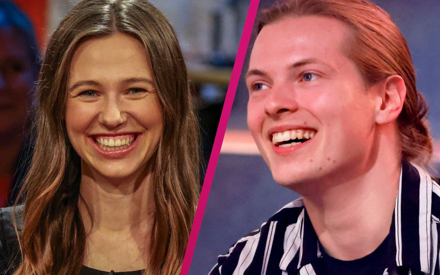 Ann-Kathrin Bendixen und Gabriel Kelly lachen