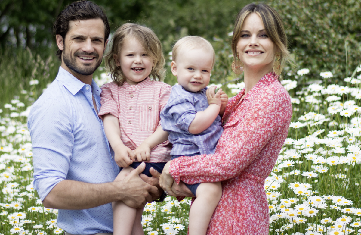 Carl Philip und Sofia von Schweden mit den Kindern Alexander und Gabriel