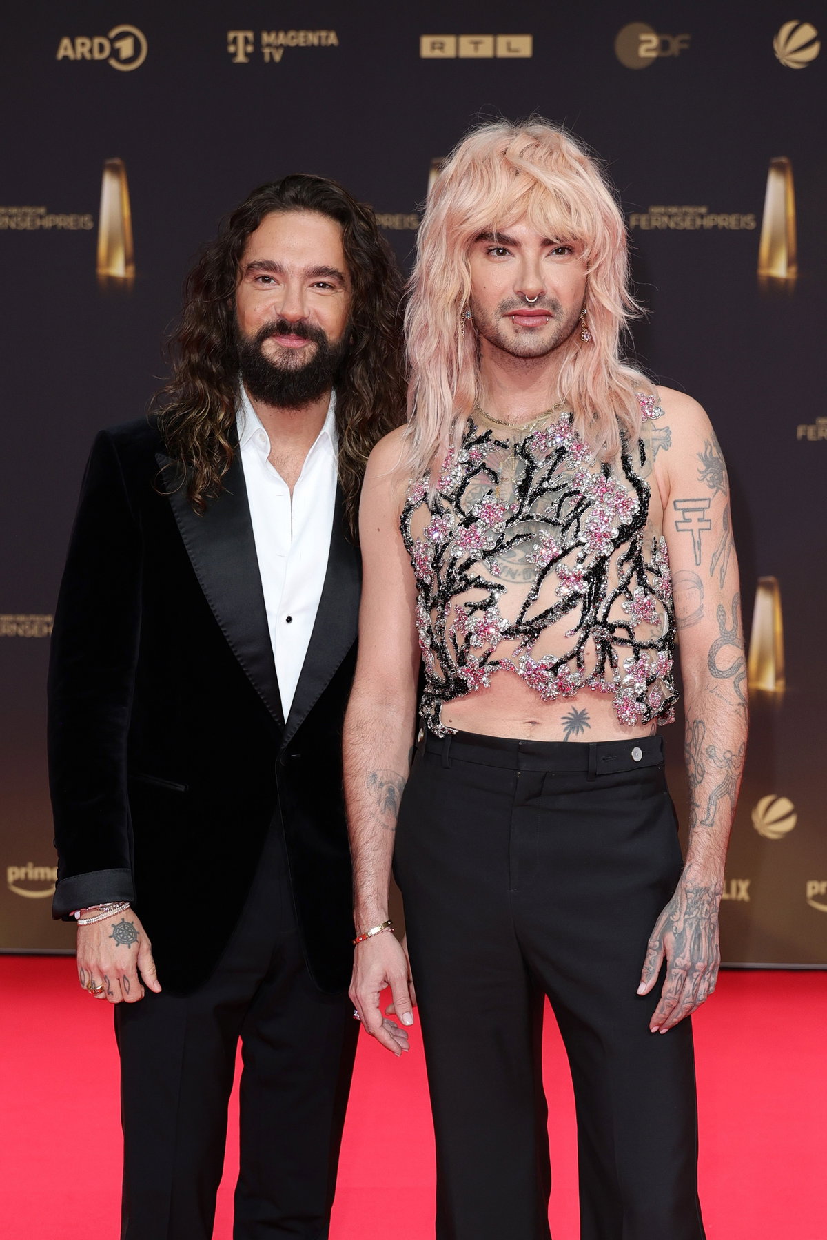 Stars beim "Deutschen Fernsehpreis 2024": Bill und Tom Kaulitz sichtlich stolz