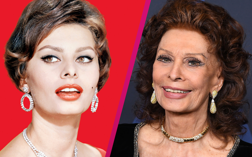 Sophia Loren früher und heute