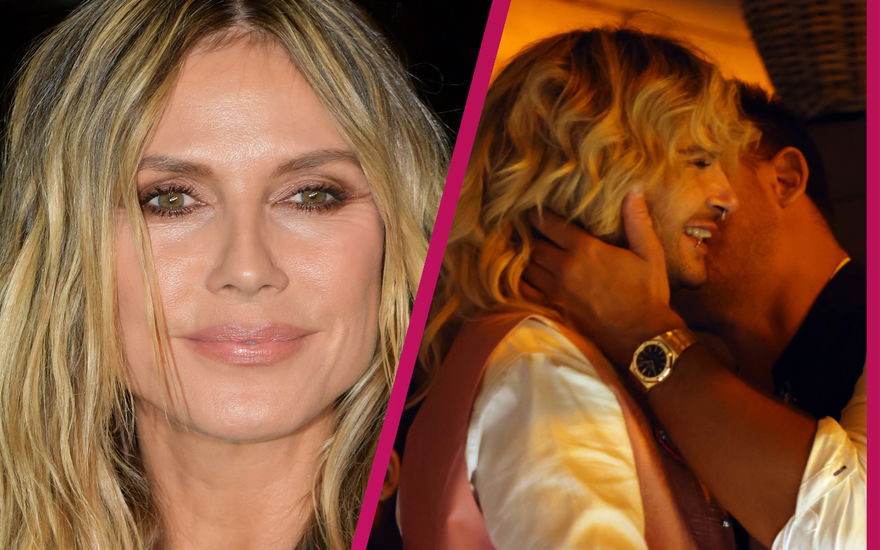 Heidi Klum ernst, Bill Kualitz & Marc Eggers turteln