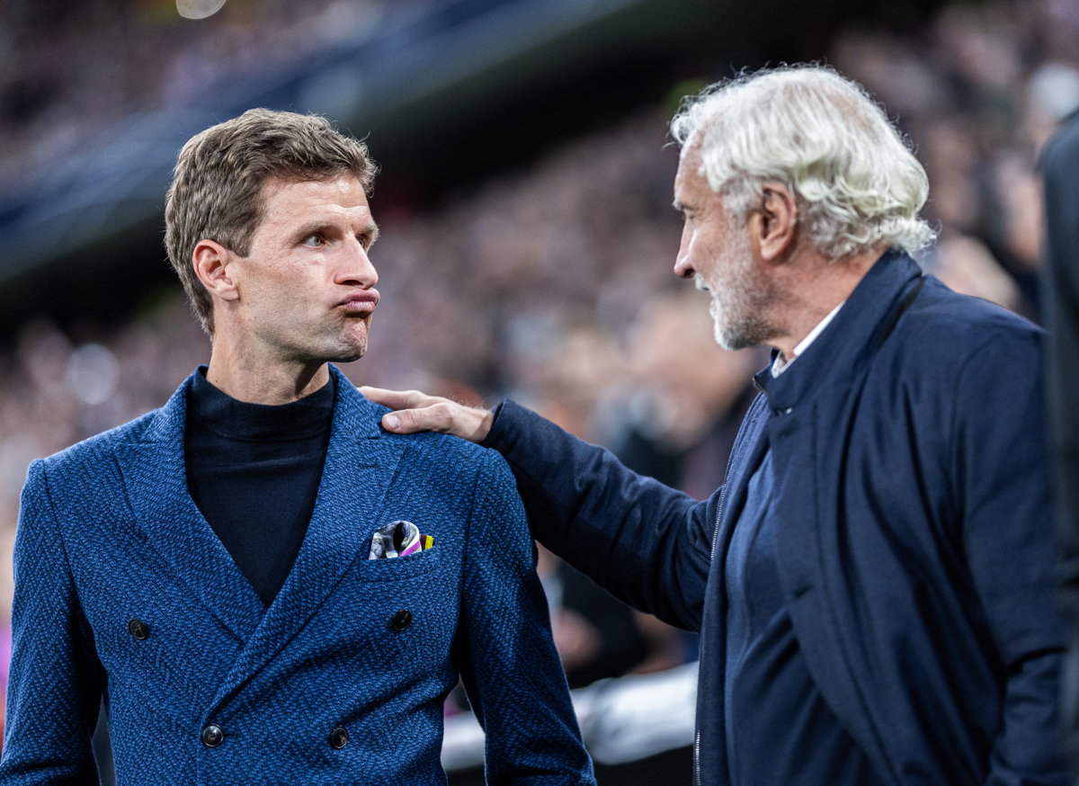 14. Oktober 2024: DFB-Abschied von Thomas Müller (mit Rudi Völler)