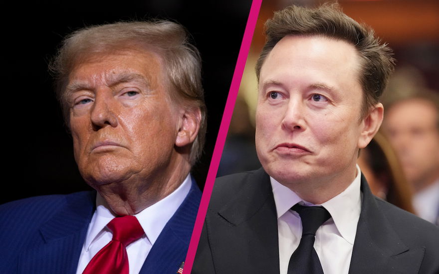 Collage Donald Trump und Elon Musk