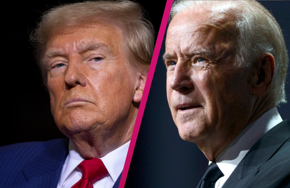 Collage Donald Trump und Joe Biden