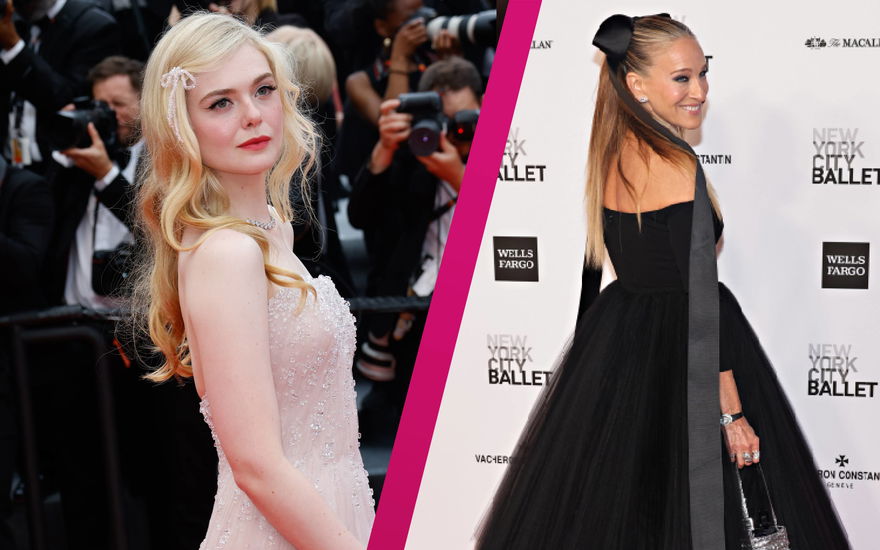 Elle Fanning und Sarah Jessica Parker Haarschleifen