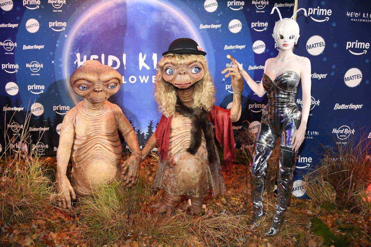 Heidi Klum, Tom Kaulitz und Leni Klum an Halloween 2024