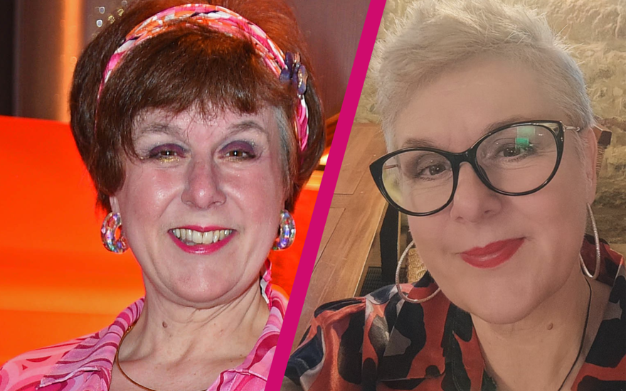 Iris Abel mit dunklen und hellen Haaren