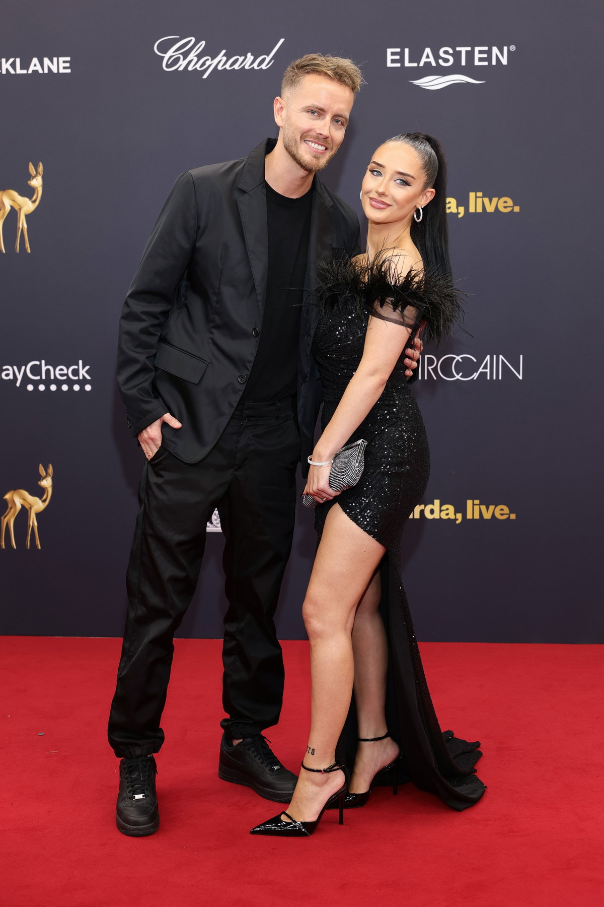 Julian Claßen mit Freundin Palina beim Bambi