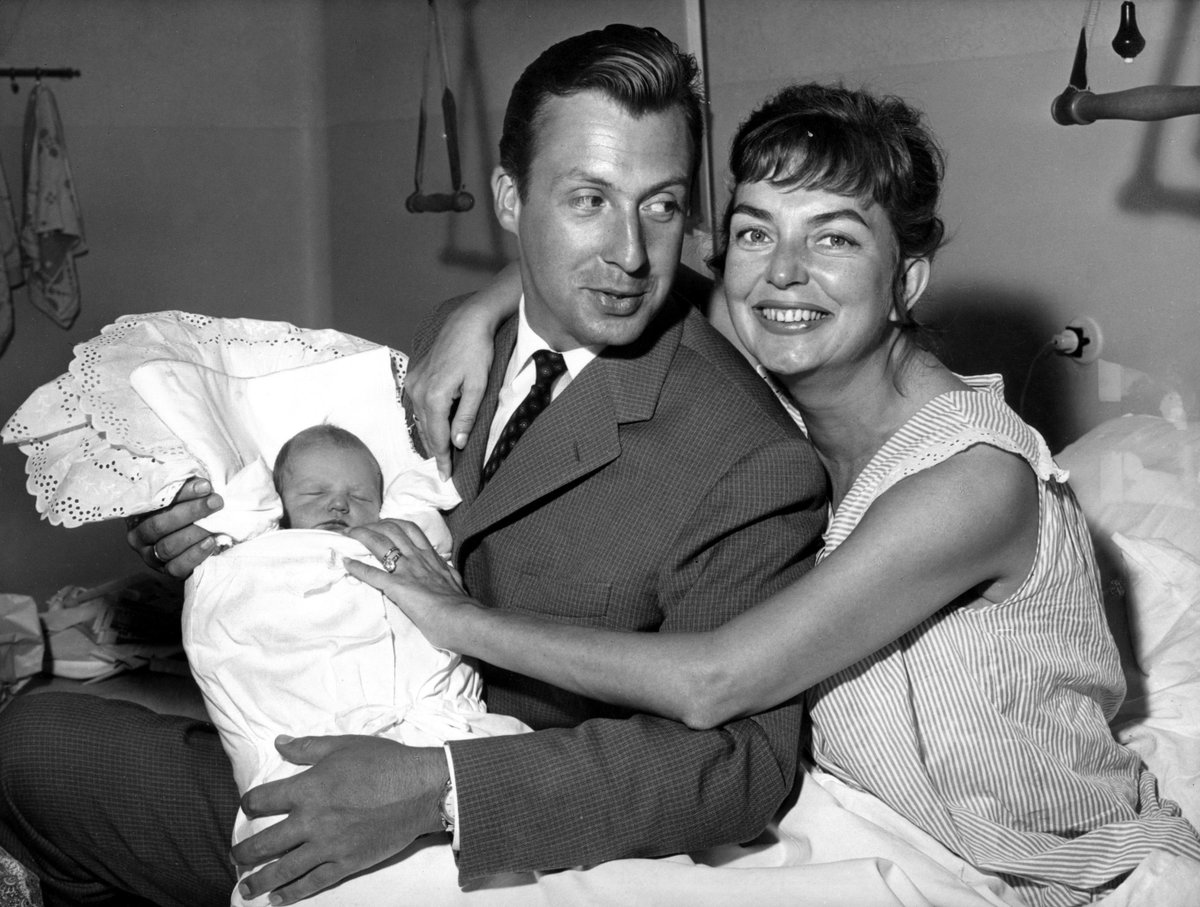 Peter Alexander und Ehefrau Hilde bei der Geburt von Tochter Susanne