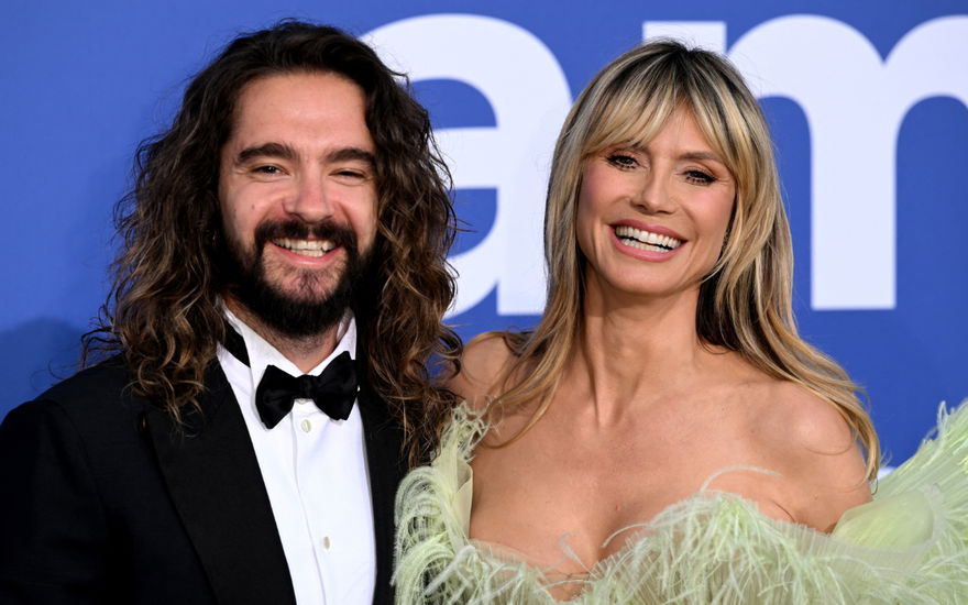 Tom Kaulitz und Heidi Klum strahlen